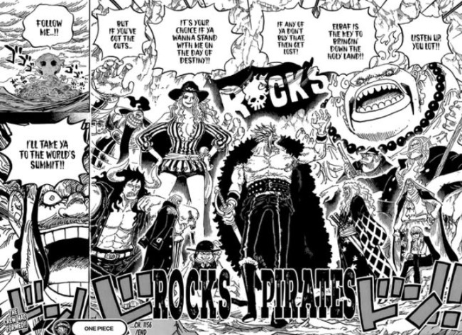 Ilustrasi bajak laut Rocks di manga One Piece 1156. [Instagram]